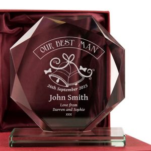 Best Man Engraved Glass Gift