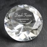 Diamond Paperweight with Personalised Message