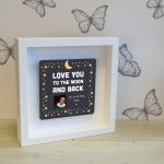 Moon and Back Personalised Frame