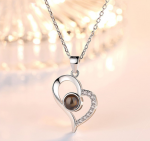 Photo Projection Heart Necklace