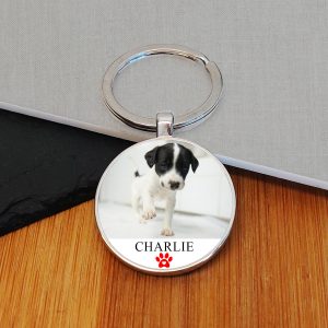 Pet Photo Upload and Text Key Ring