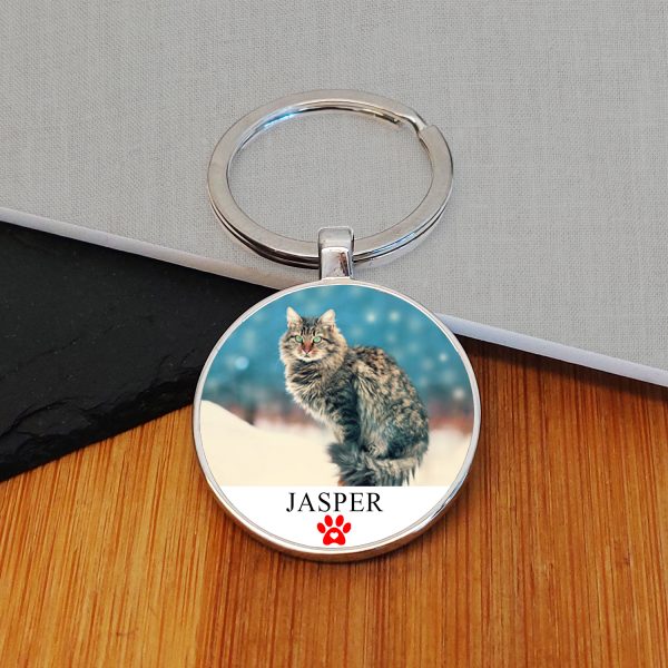 Pet Photo Upload and Text Key Ring
