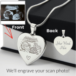 Baby Scan Engraved Necklace