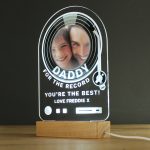 Personalised Record Photo Upload Wooden Based LED Light
